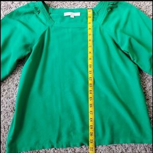 Loft - Green Square Neck Blouse